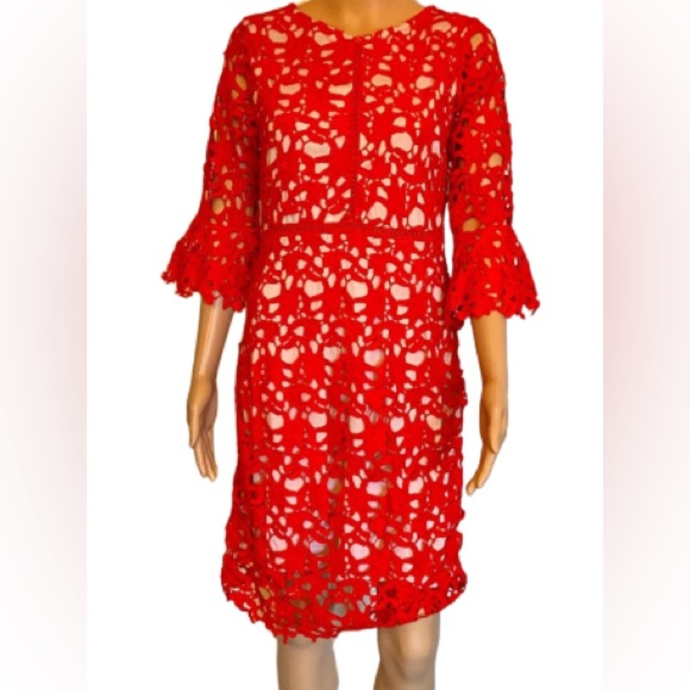 RYAN MICHELLE Petites Red Lace Dress NWT Size PM